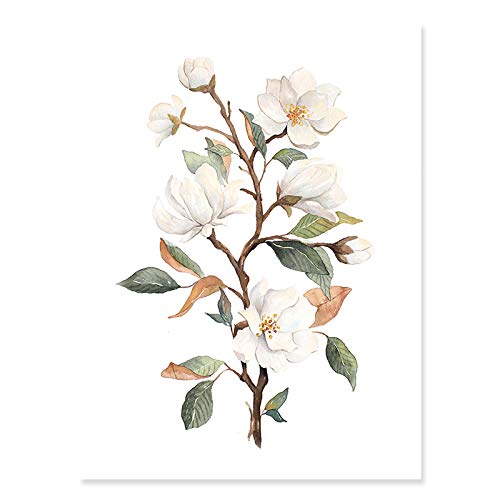 Affiche fleurs de magnolia nordique pour salon moderne 70x100cm