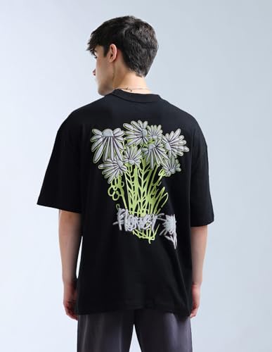 Image of Flying Machine Men's Oversized Fit T-Shirt | Printed | Tshirt for Man