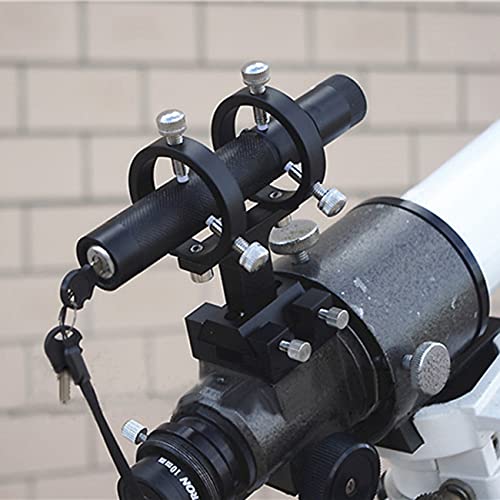 Hbaebdoo Adjustable Pointer Finderscope Bracket 6- Guidescope Rings Mount Astronomical Telescope,50mm(18mm-49mm)