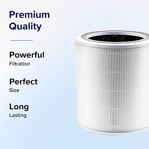 Image of LEVOIT Core 400S-P Air Purifier and Genuine Replacement Filter, Supports HEPA Sleep Mode, High-Efficiency Activated Carbon for Removal of Smoke, Odor, Allergens, Pollen