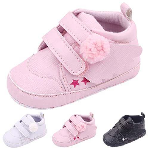 Baby Girls Boys Wing𝘀 First Walking Ankle Boots, Infant Soft Sole Sneakers Fashion High-Top Ankle Length Shoes2