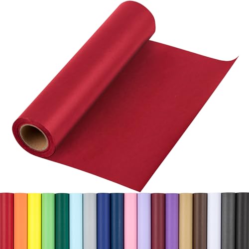 RUSPEPA Red Kraft Wrapping Paper Roll 17.5x 393(32.8) Recyclable Red Gift Wrap Paper for Christmas Gift Wrapping Table Covering Art & Craft Supplies Mothers Day Bouquet Flower 80GSM