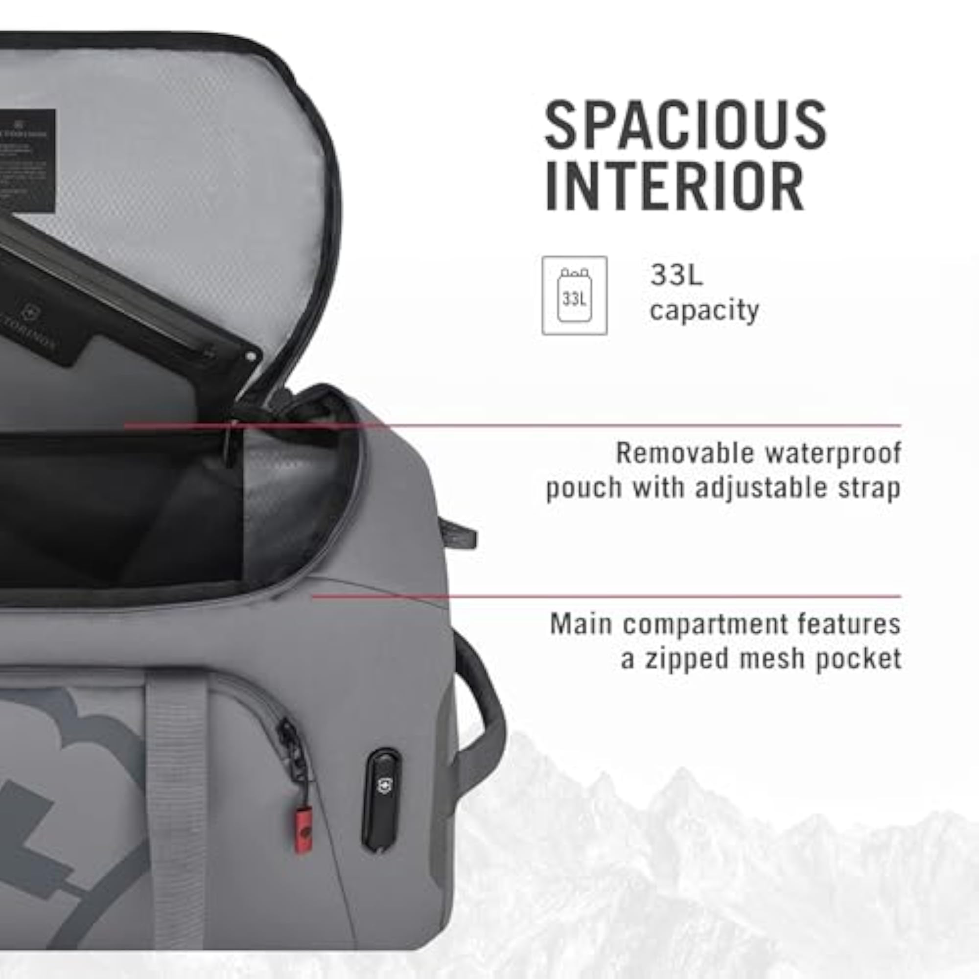 Sports Duffel Bag, Touring 2.0, Stone Grey