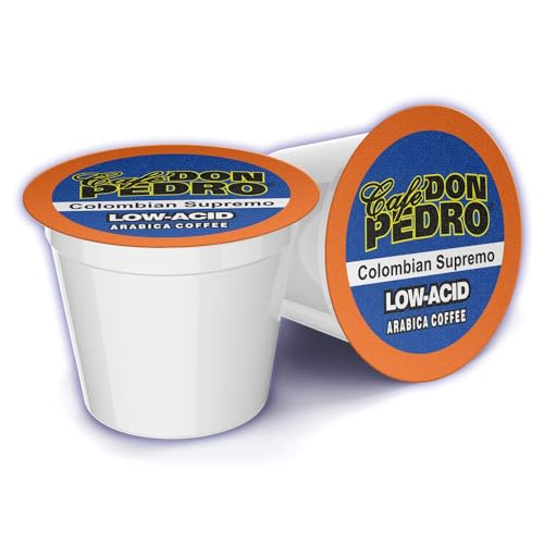 Cafe Don Pedro Colombian Supremo Low Acid Coffee Pods - Compatible with K-cup Coffee Maker...
