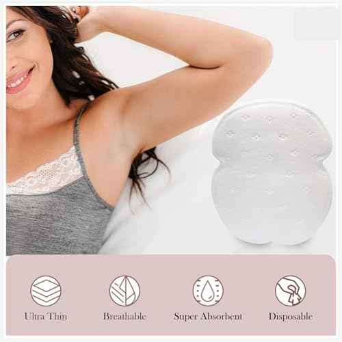 Image of Disposable Under-arm Sweat Pads for Men & Women - Highly Absorbent Cotton Sweat Shields, Peel-Off Adhesive, Odour Control & Anti-Stain Underarm Liners - Pack of 30
