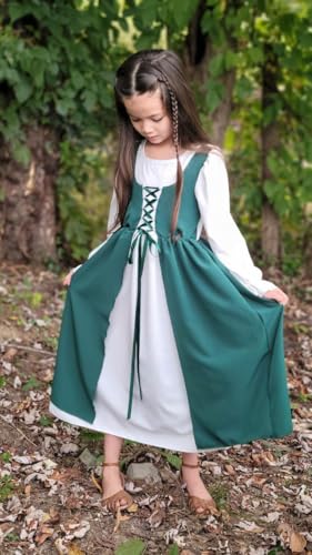 Vestido Renacentista Princesa Medieval para Niñas 6-7 Años miniatura 2