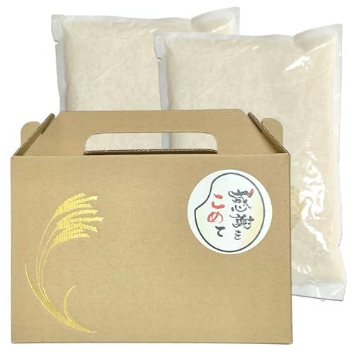【精米】 箱入り 2合米2袋入×1箱 「感謝をこめて」令和7年産山形県産はえぬき600g 周年 記念品 ノベルティ ギフト (1個)