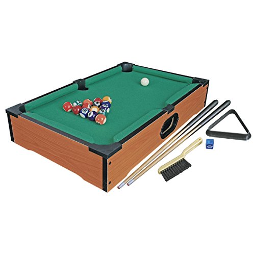 Image of Global Gizmos 80390 Table Top Pool Game | Full Miniature Set | Kids/Adults/Family | Lightweight & Portable