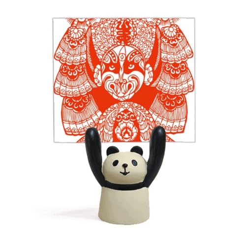 Porte-mémo opéra de Pékin rouge en résine pour décoration de bureau chic