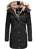 PASSFORM: Der gesteppte Damen Winterparka mit taillertem Schnitt macht eine super Figur, perfekte Länge bis über den Po, mit Druckknöpfen am Rücken verstellbare Taille