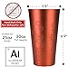 Arora Aluminum Cups for Drinks, Metal Color-Changing Red Tumbler, Aluminum 30oz Cup, Set of 6