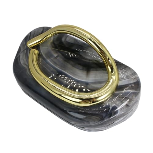 Image of Women Evening Clutch Purse Metal Handle Acrylic Purse Unique Shoulder Bag Causal Handbags for Bride Party Wedding