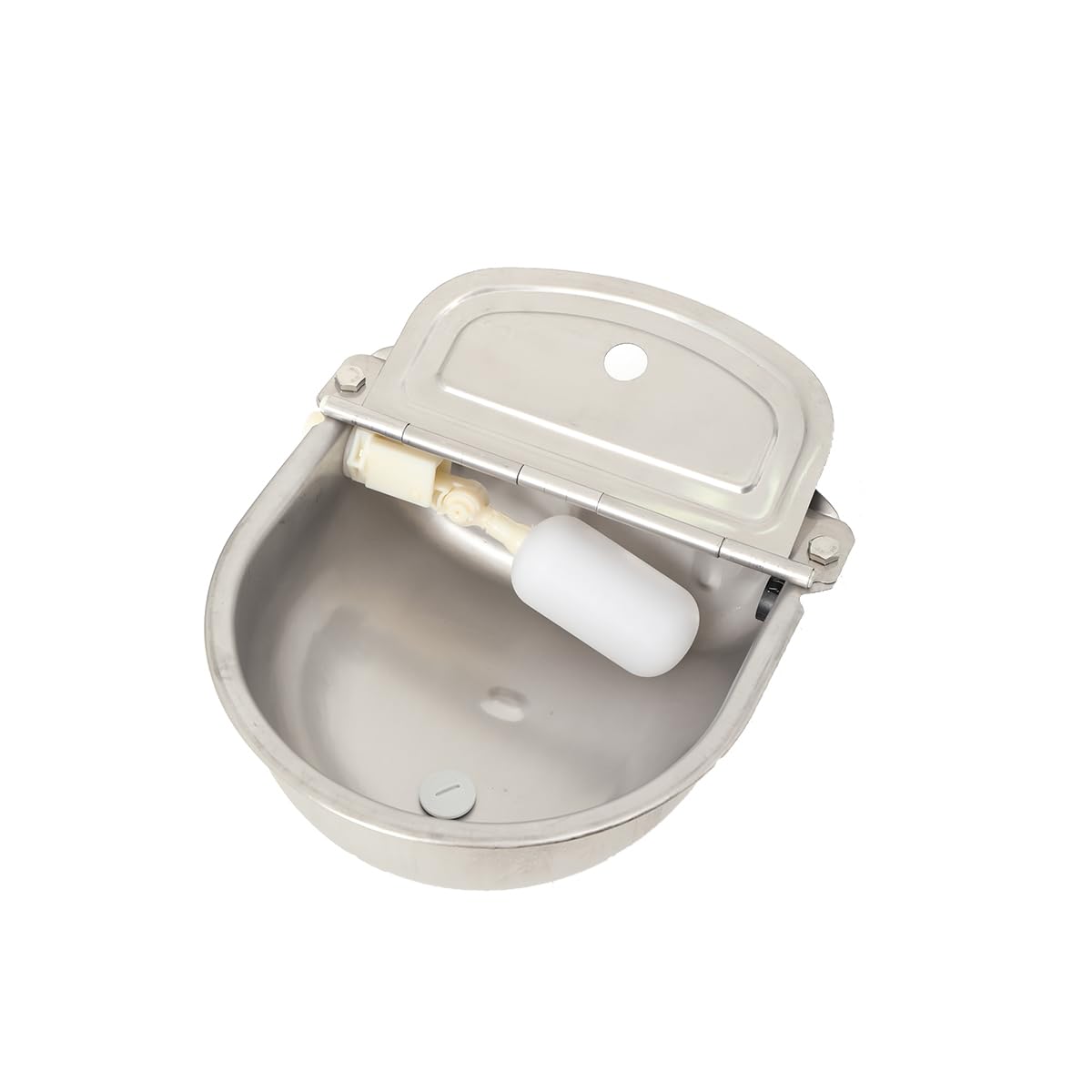 Bebedero con flotador automático para caballos, de acero inoxidable, bebedero para ganado con válvula de flotador para caballos, vacas, ovejas, cabras, alpaca y bebederos para perros