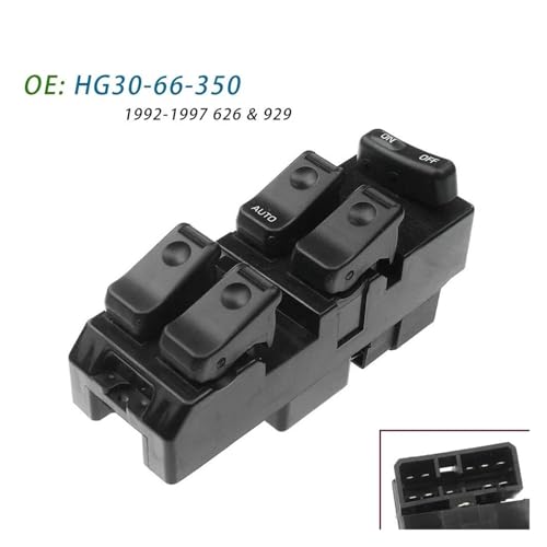Bouton de commande lève-vitre électrique robuste HG30-66-350 ajustement précis - 2
