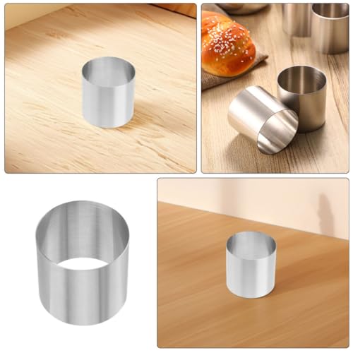 Aros para pasteles y mousses Happyyami, moldes redondos de acero inoxidable de cocina 6