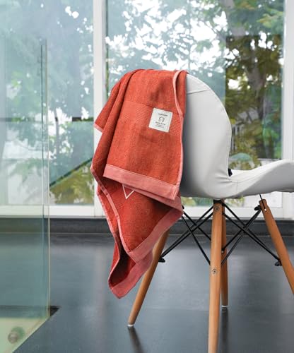 Image of Doctor Towels, World's First Banana Terry Bath Towel, 400 GSM | Dermatologist Tested for Sensitive Skin | 60 x 120 cm Towels for Bath Large Size | Clinically Tested to Help Reduce Acne - Coral