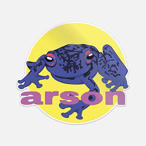Arson Frog Sticker Vinyl Car Bumper Decal/Longer Side - 5 Inches #TOP28