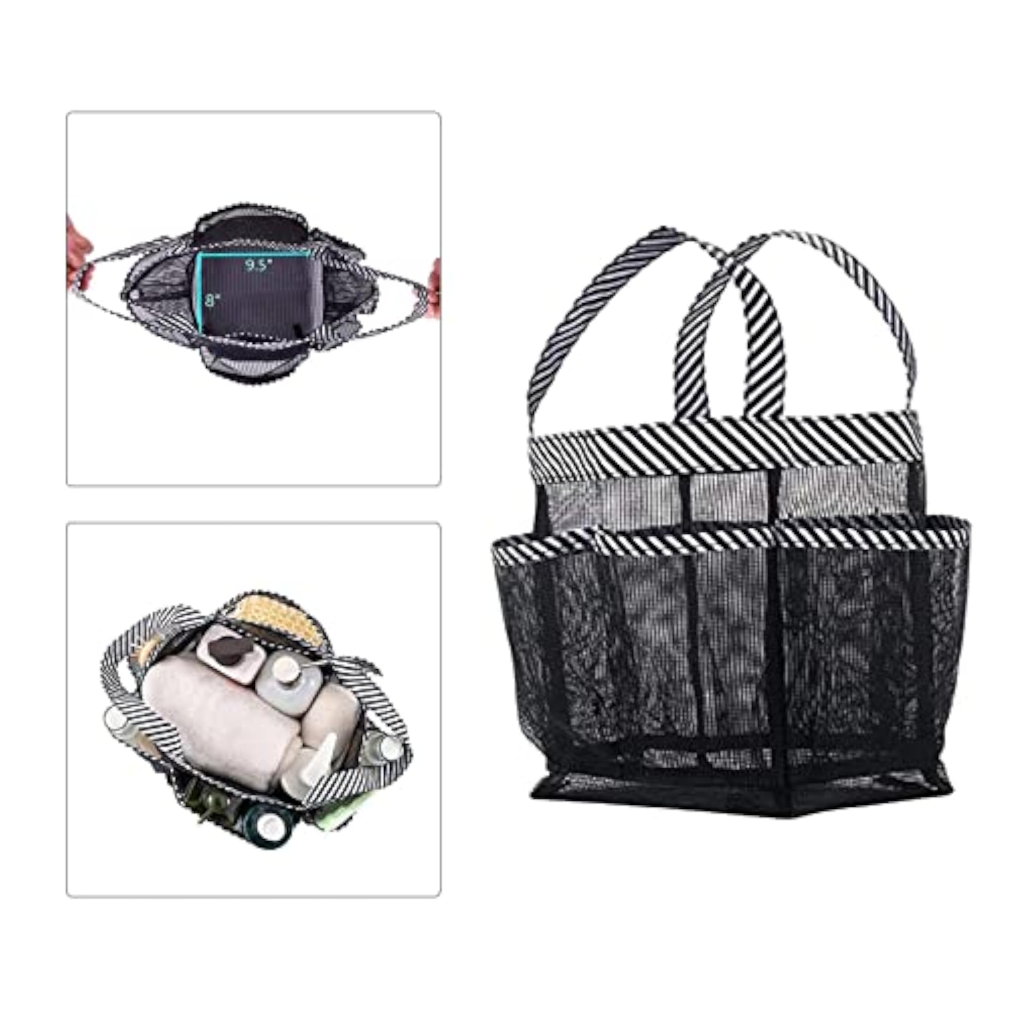 Portable Mesh Shower Caddy, Roomy & Sturdy for College Dorms