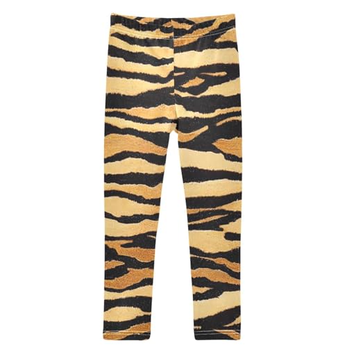 Girls' Leggings Animal Skin Tiger Ankle Length Printed Leggings Comfort Pants for Kids 4-10 Years