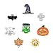 Q&Locket 8pcs Halloween Skull Pumpkin Dia De Los Floating Charms Set Fit Living Memory Locket Necklace
