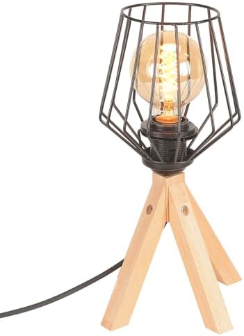 Lampe de table industrielle sur trépied