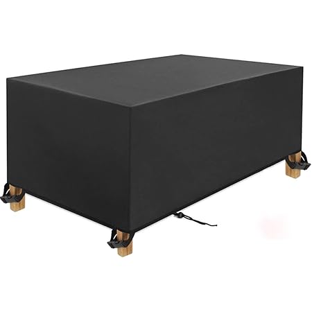 Housse Table De Jardin 100x70x100cm Noir 420D Tissu Oxford