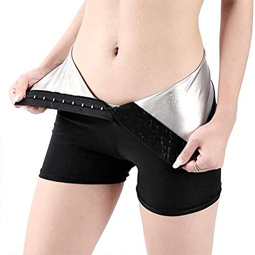 Pantaloni da Sauna Modellanti per Il Sudore Pantaloni da Allenamento per Boxe 2 in 1 Pantaloni da Sauna per Donna Shaper Tuta da Ginnastica Esercizio Fitness (XL)