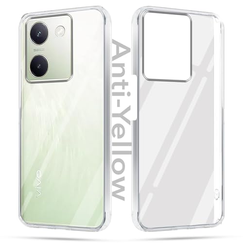 Image of Jkobi Lifetime Anti-Yellow Clear Back Cover Case for Vivo Y200 Pro 5G (Sleek Hard Crystal | Shockproof and Camera Protection)