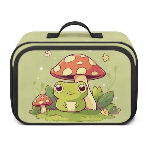 Zanxaintu Mushroom Frog Mini Diaper Bags Large Space Storage Bin for Diapers Mini Diaper Caddy with Pocket Stroller Caddy Fits All Strollers Green