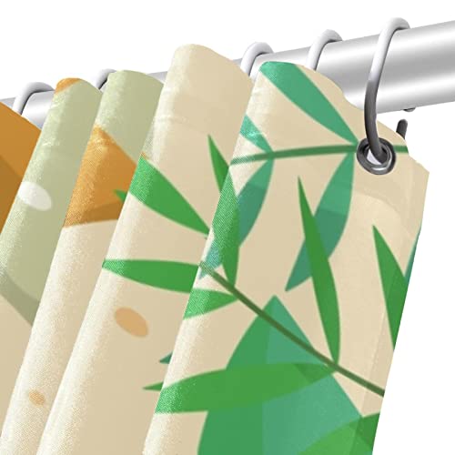 Rideau de douche imperméable textile de qualité supérieure motif Forest Leaves