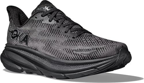 HOKA Clifton 9 Women's Performance Road Running Shoes Sneakers (Black/Black, US Footwear Size System, Adult, Women, Numeric, Medium, 7.5)