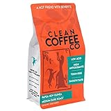 Clean Coffee Co. | Low Acid Coffee, 12oz Bag Ground Coffee | Medium Roast from Papua New Guinea | Toxin and Mold Free, Antioxidant Rich, Smooth Taste for Espresso, French Press, or Iced Coffee