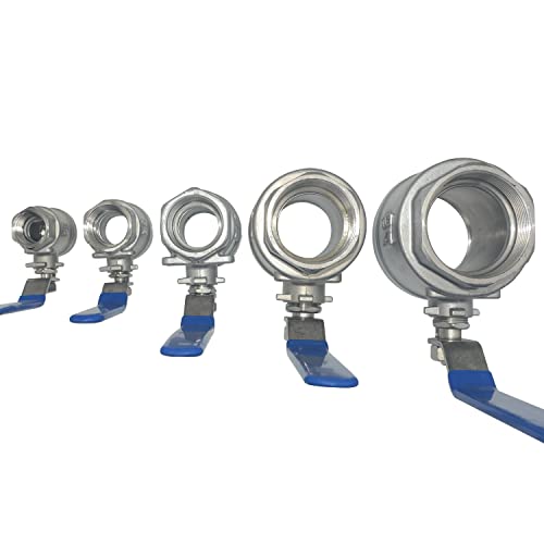 Image of DAN SPEED 3 /4 inch NPT Female 316 Stainless Steel Full Port Ball Valve Vinyl Handle WOG1000 (3 /4 inch)