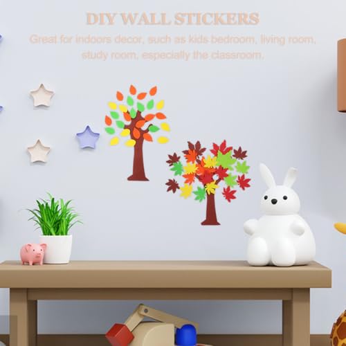 Vinilos Decorativos de Eva Foam estilo planta y dibujos cartoon 4 sets DIY miniatura 4