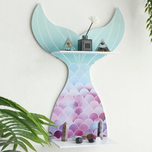 Support de rangement mural flottant sirène pour libérer l'espace des petits intérieurs