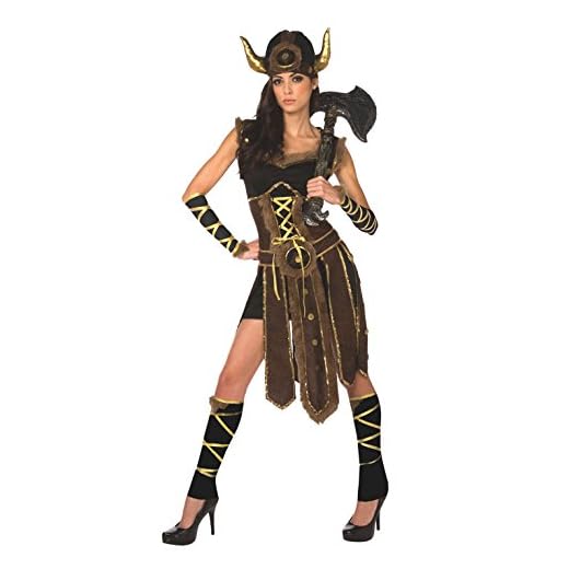 Traje Vikingo para Mujer Ropa de Mujer vikinga Vestido Guerrero nórdico para Mujer - Medio