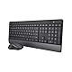Trust Trezo Wireless Spanische QWERTY Tastatur und Maus, Langlebiges Design, leise und ergonomische Tastatur, Handgelenkstütze, 48 Monate Akku, 2,4 GHz, Mac, PC, Laptop
