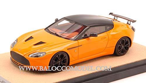 TECNOMODEL Scale Model Compatible with Aston Martin V12 Zagato 2012 Orange W/Black ROOF ED.LIM.PCS 1