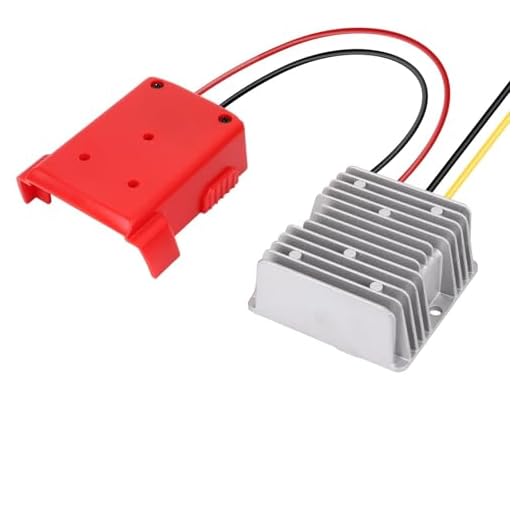 Step Down DC Voltage Converter for Milwaukee 18V to 12V Battery Dock Power 180W Inverter, Connector DIY Adapter Automatic Buck Boost Converter Regulator with Upgraded Low Voltage Protection
