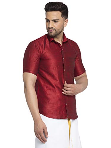 Image of SAIFOO Men's Classic Silk Ethnic Shirt.