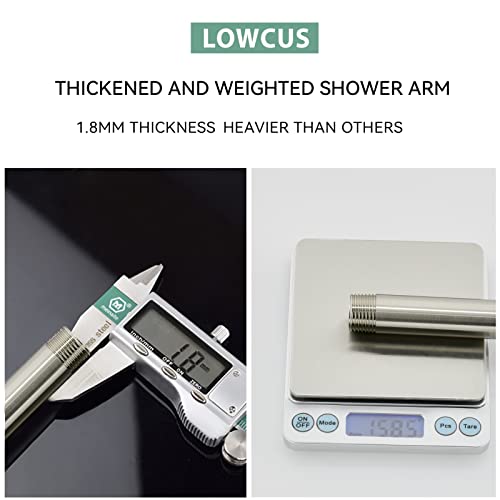 123815Bn Replacement For Moen 8 Inches Anti-Leakage Ceiling Wall Mounted Bend Accessories-Basic Shower Arm And Flanged,Made Of Solid Brass,Brushed Nickel #TOP2