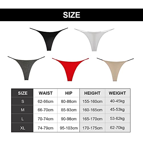 KOEMCY-5-Piezas-Tangas-para-Mujer-Sin-Costura-Tanga-G-String-Thong-Sexy-T-Back-Bragas-Tangas-de-Algodon-Cintura-Baja-Braguitas