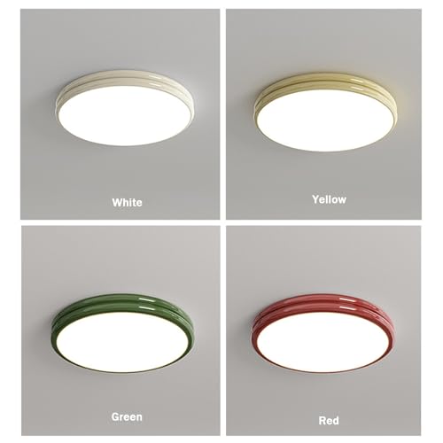 Luminaire plafonnier acrylique rond chic réglable 2700K-6500K rouge - 5
