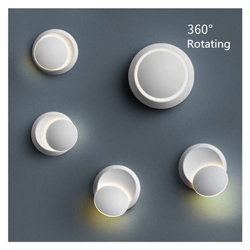 Lámpara de pared LED de 6W blanca con luz cálida ajustable para un dormitorio acogedor 4