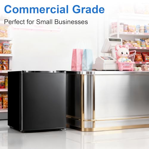 DOGHLY 2.1 Cu.Ft Upright Freezer, Compact Mini Freezer with Reversible Single Door, Removable Shelves, 7 Adjustable Thermostat, Small Freezer for Home/Dorm/Apartment, Black - Thumbnail 7