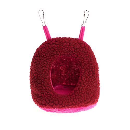 lehaha Nido de pájaro suave cálido invierno colgante jaula casa juguetes, lecho loros redondo cueva hamaca mascotas aves suministros