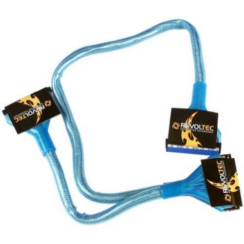 Revoltec IDE Cable Round (UDMA 133), UV Active, 90cm Cavo SATA 0,9 m Blu