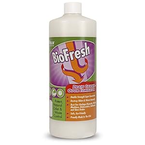 Enzyme Drain Cleaner & Deodorizer for Sink Drain, Showers, Septic Systems, Bathroom & Kitchen – Smell Remover for Fruit Fly Garbage Disposals, Dishwasher & Washing Machines – (32oz)