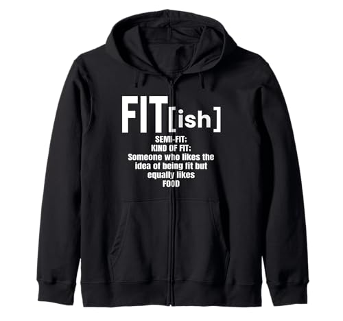 Fitness Definition Funny Weightlifter Weightlifting Graphic Zip Hoodie