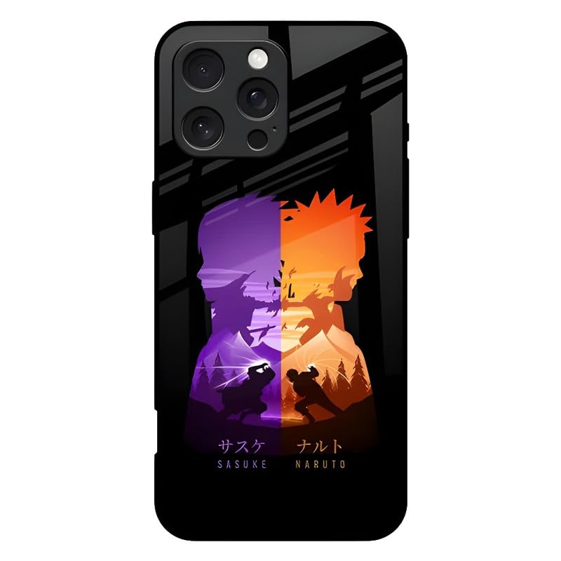 CoverZone Minimalist Anime Premium Glass Case for iPhone 16 Pro